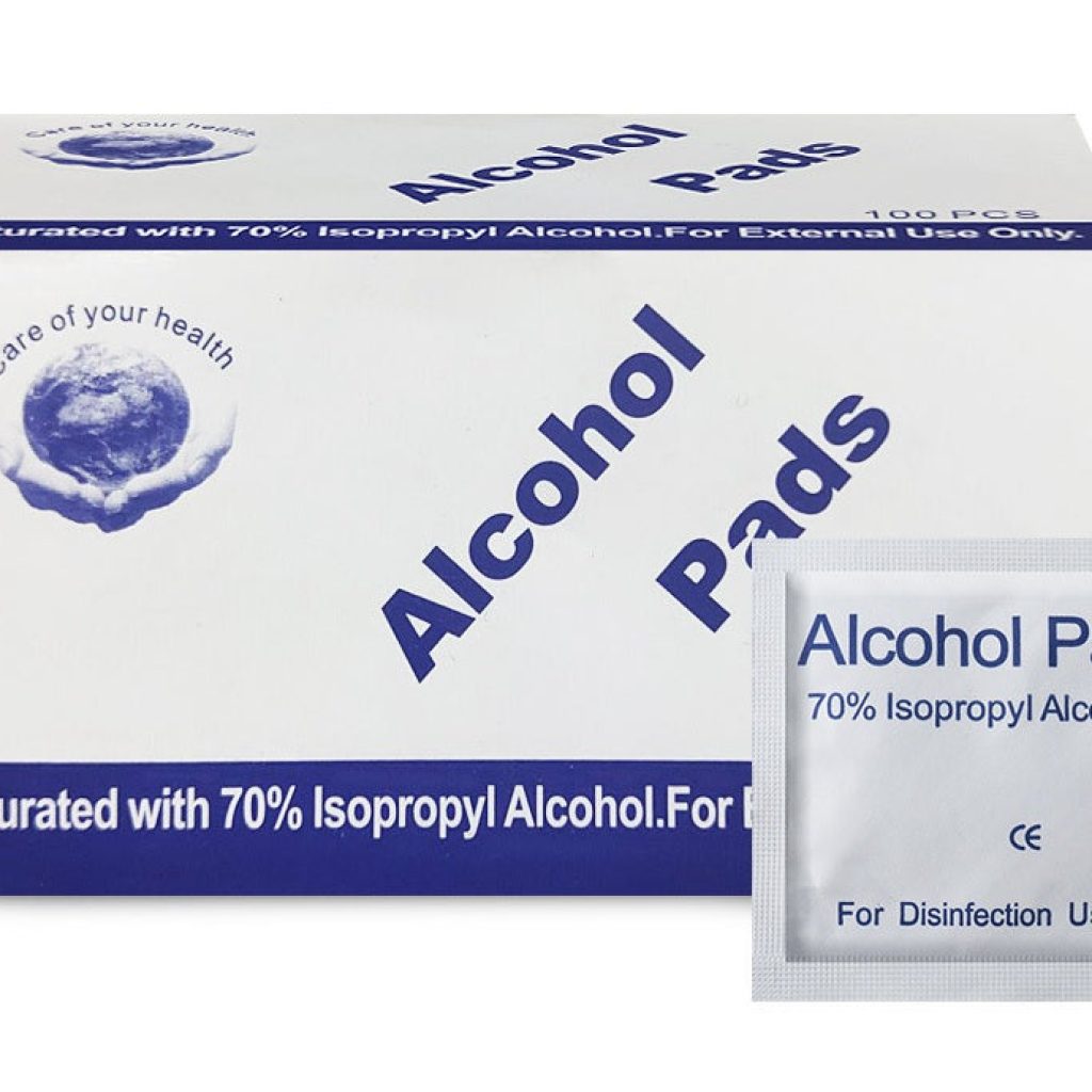 100pcs Of Alcohol Pad Swabs Wipes 75%